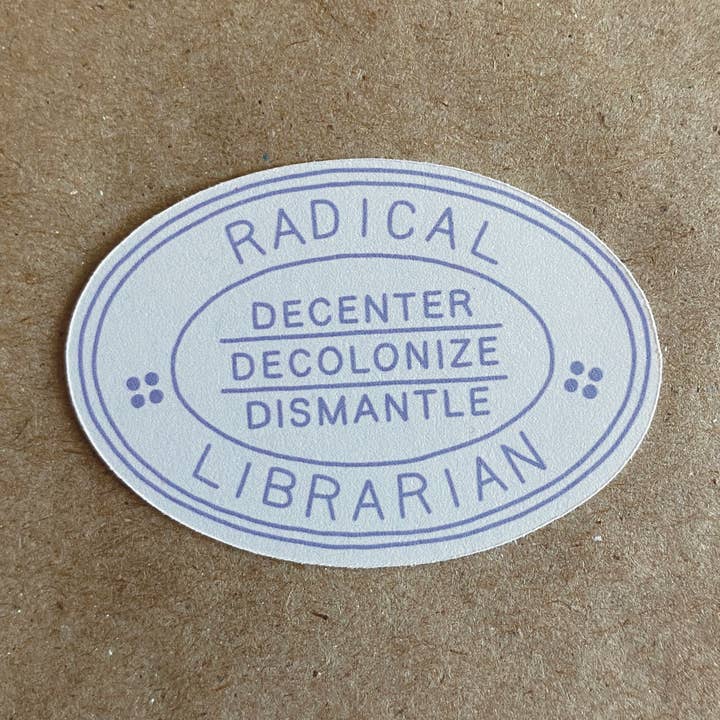 radical librarian stamp sticker for wholesale by AnneArchy