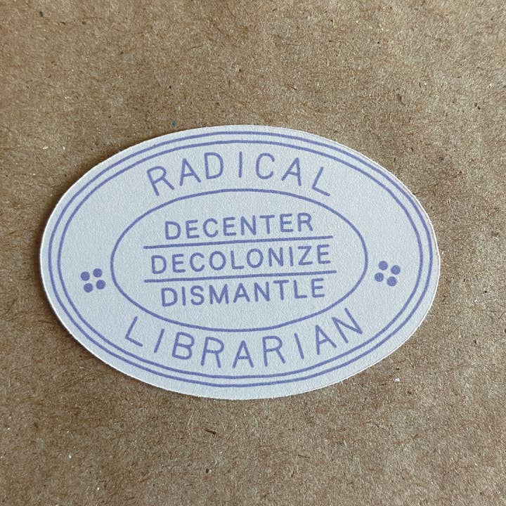 radical librarian stamp sticker for wholesale by AnneArchy