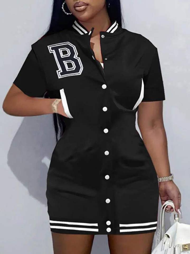 casual jurk met borduursel voor wholesale door Flarix