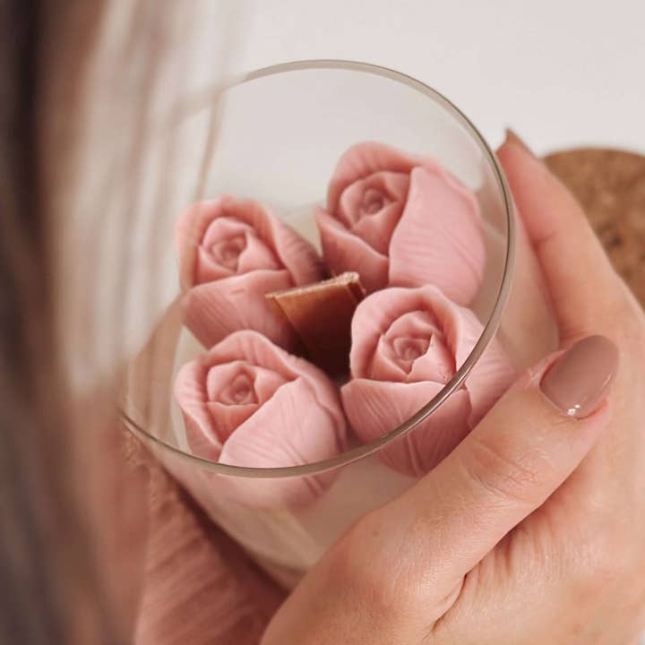 Vela Botânica | Tulipas Rosa | Cherry Blossom 400g por atacado de Tsuki Box