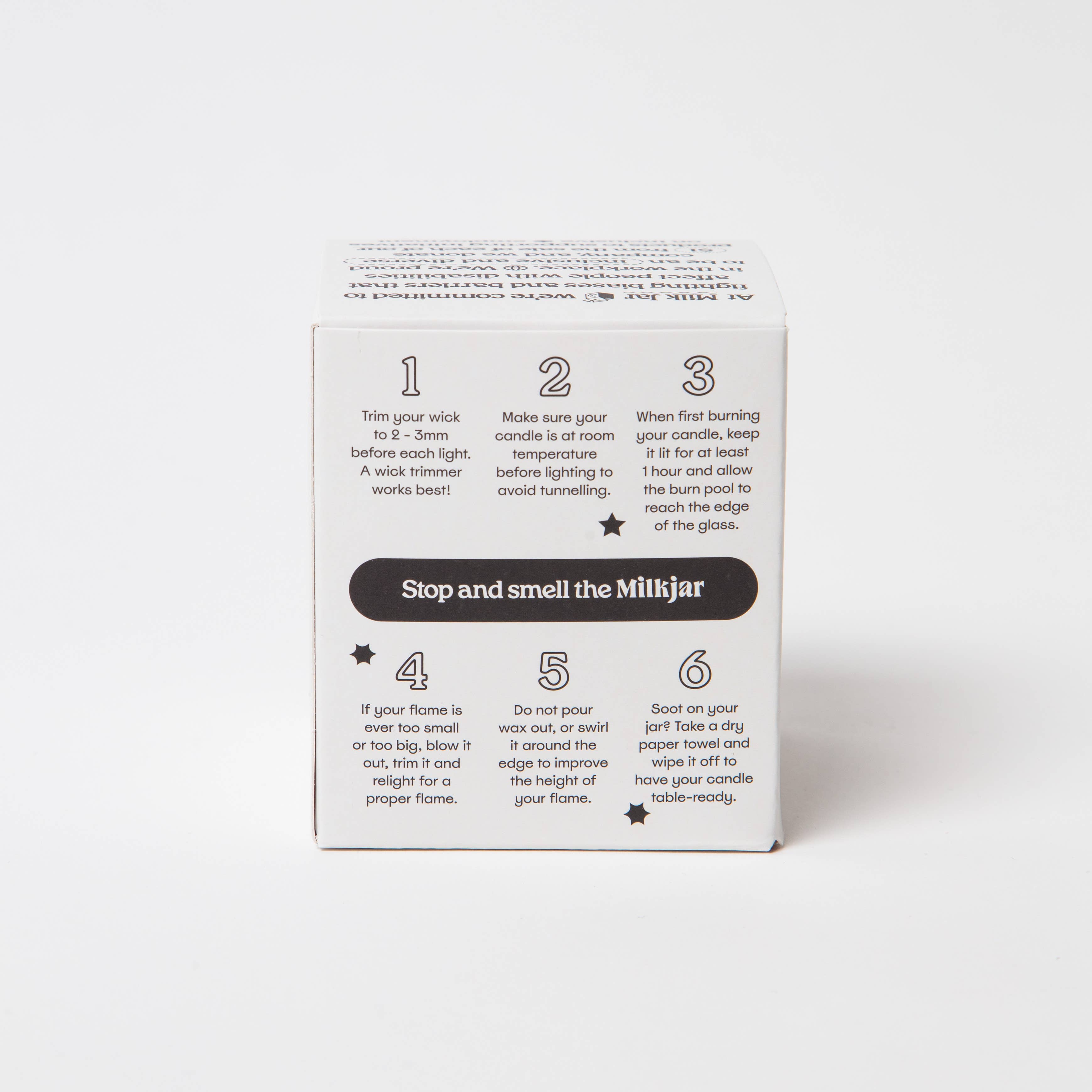 Milk Jar Candle Co. - Vente Bougie en bocal - Bougie à l’huile essentielle Citrus et cire soja noix de coco 226 g12