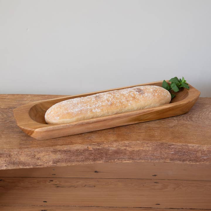 Wooden Dough Bowl Tray for Dining Table for wholesale by Jak Jak Home