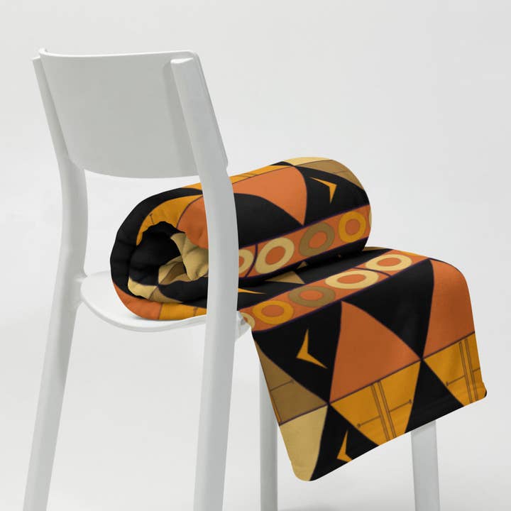 Decke mit afrikanischem Stammesmuster, Erdfarben für den Großhandel von STFU