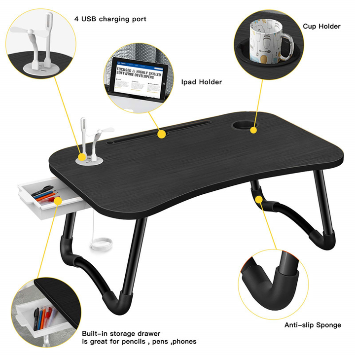 VIGOR - Vente Rehausseur de bureau - VIGOR Table pliable portable multifonction pour ordinateur portable2