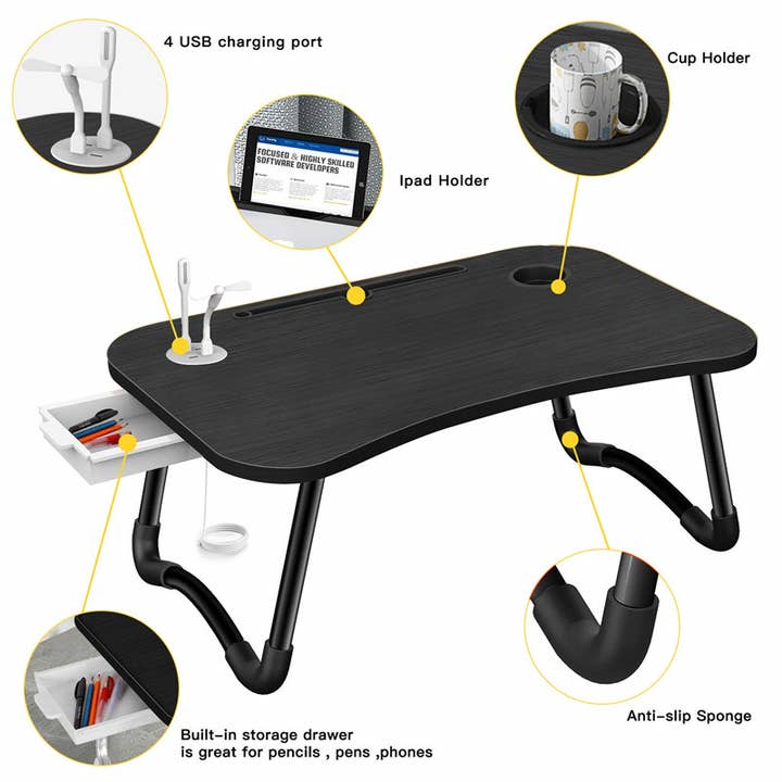 VIGOR - Vente Rehausseur de bureau - VIGOR Table pliable portable multifonction pour ordinateur portable2