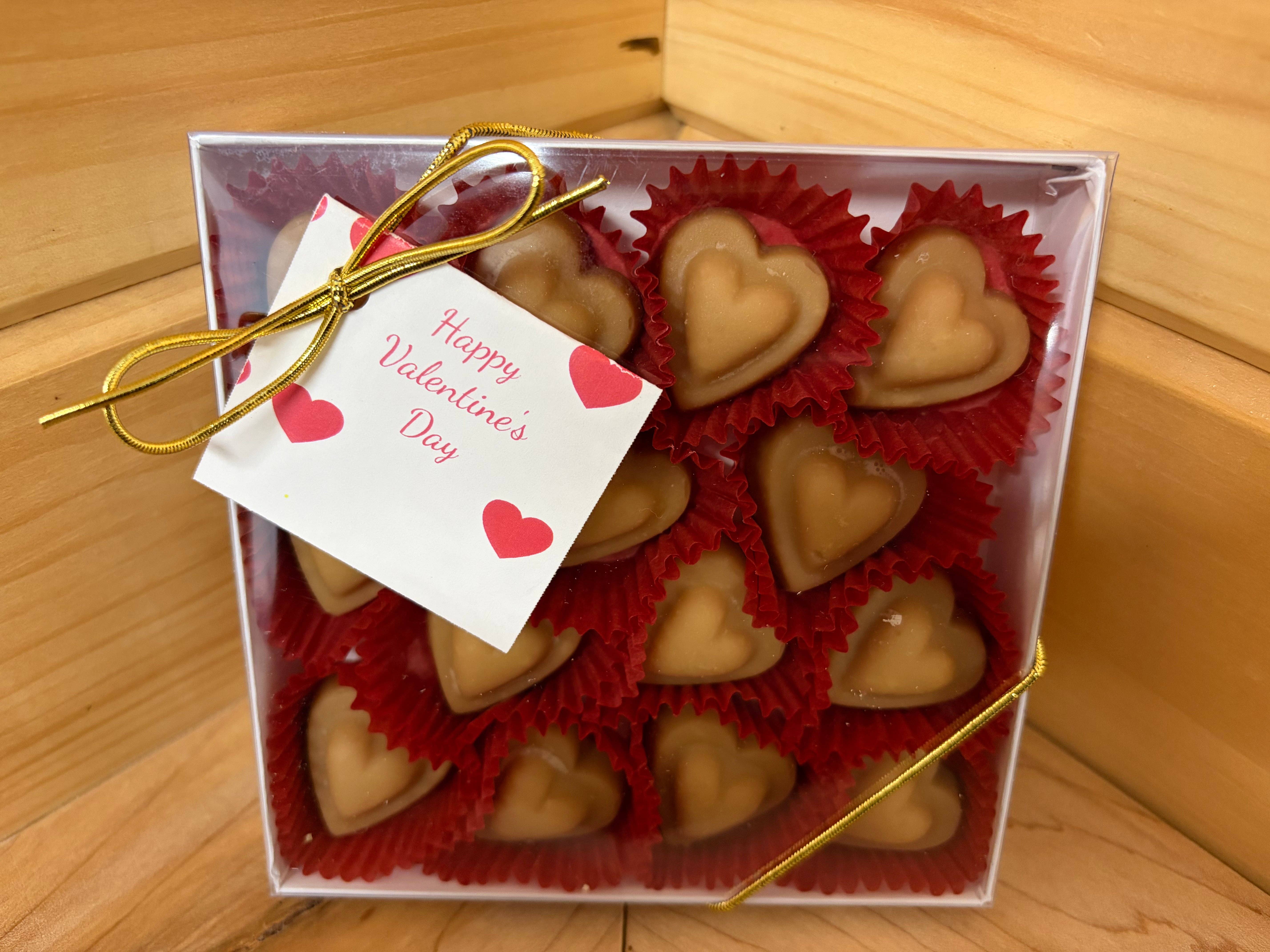 Maple City Candy - Wholesale Hard Candy - Pure Vermont Maple Candy- Hearts Gift Box- 14 Piece1