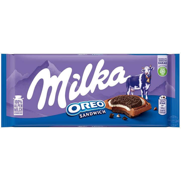 Horizon Top Market - Wholesale Chocolate Bar - Milka Oreo Sandwich 92g x 16