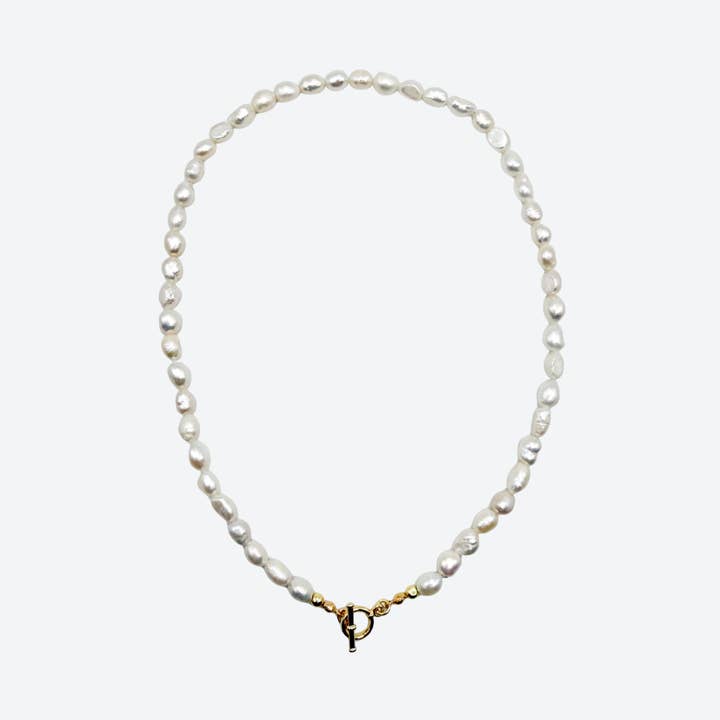 The Arabella - Freshwater Pearl Necklace with Toggle Clasp for wholesale by London Crafted