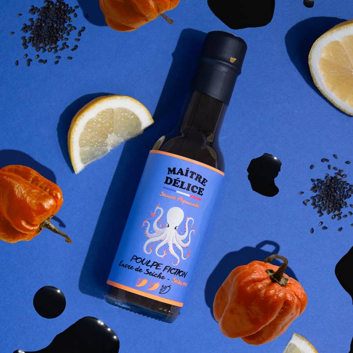 POULPE FICTION - Encre de sèche et Sésame grillé 150mL pour la vente par Maître Délice