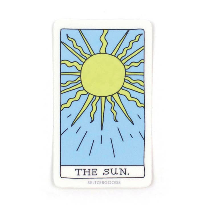 Tarot Sun Sticker for wholesale by Seltzer Goods