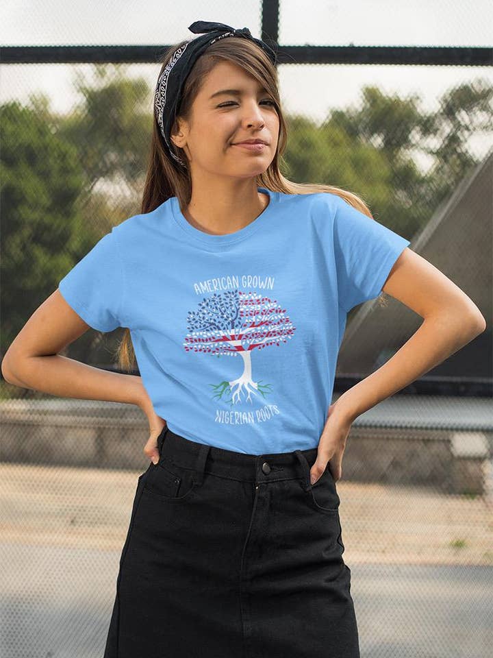 American Grown Nigerian Roots Tshirt for wholesale by SmartPrintsInk