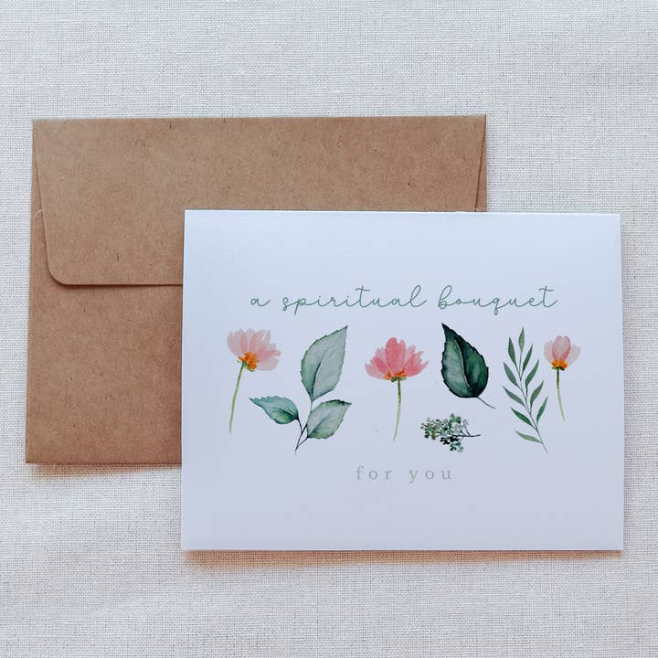 Spiritual Bouquet Greeting Cards - Artwork Inside for wholesale by Darling Rosary