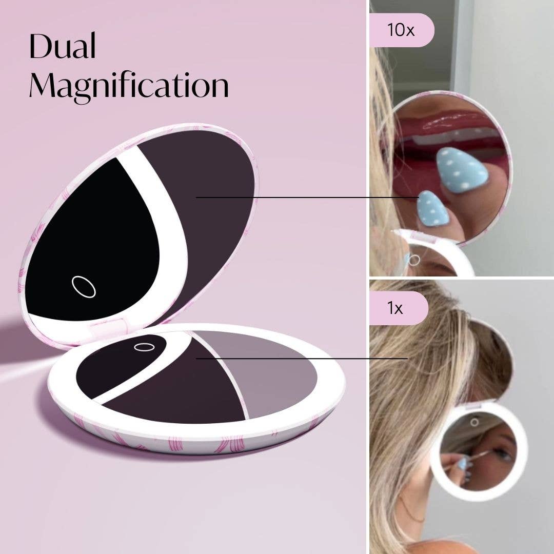 Fancii - Wholesale Compact Mirror - Taylor 5" Compact Mirror with LED Lights17