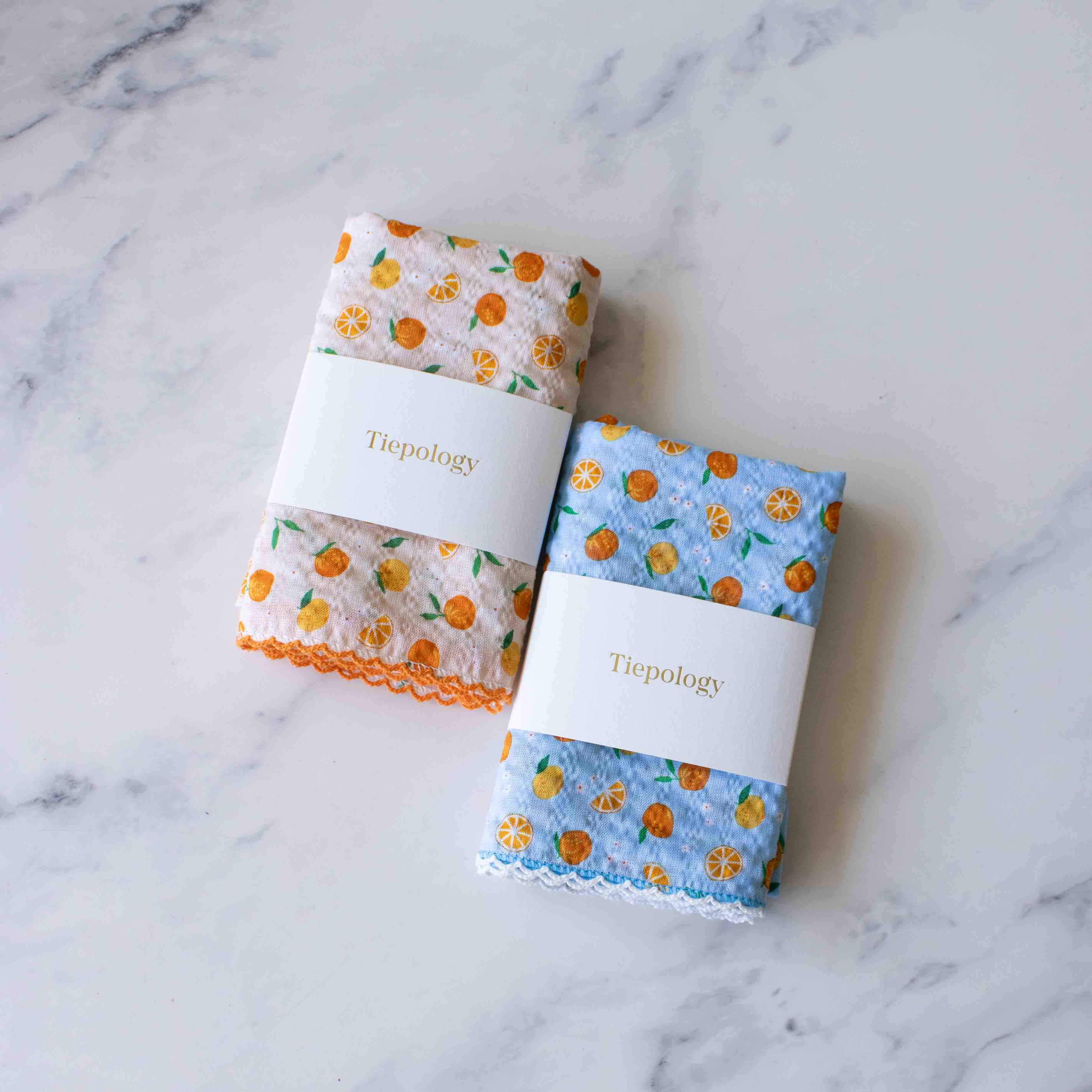 Tiepology – Engroshandel Tørklæde - Dame – Orange Sorbet Bomuldstørklæde4