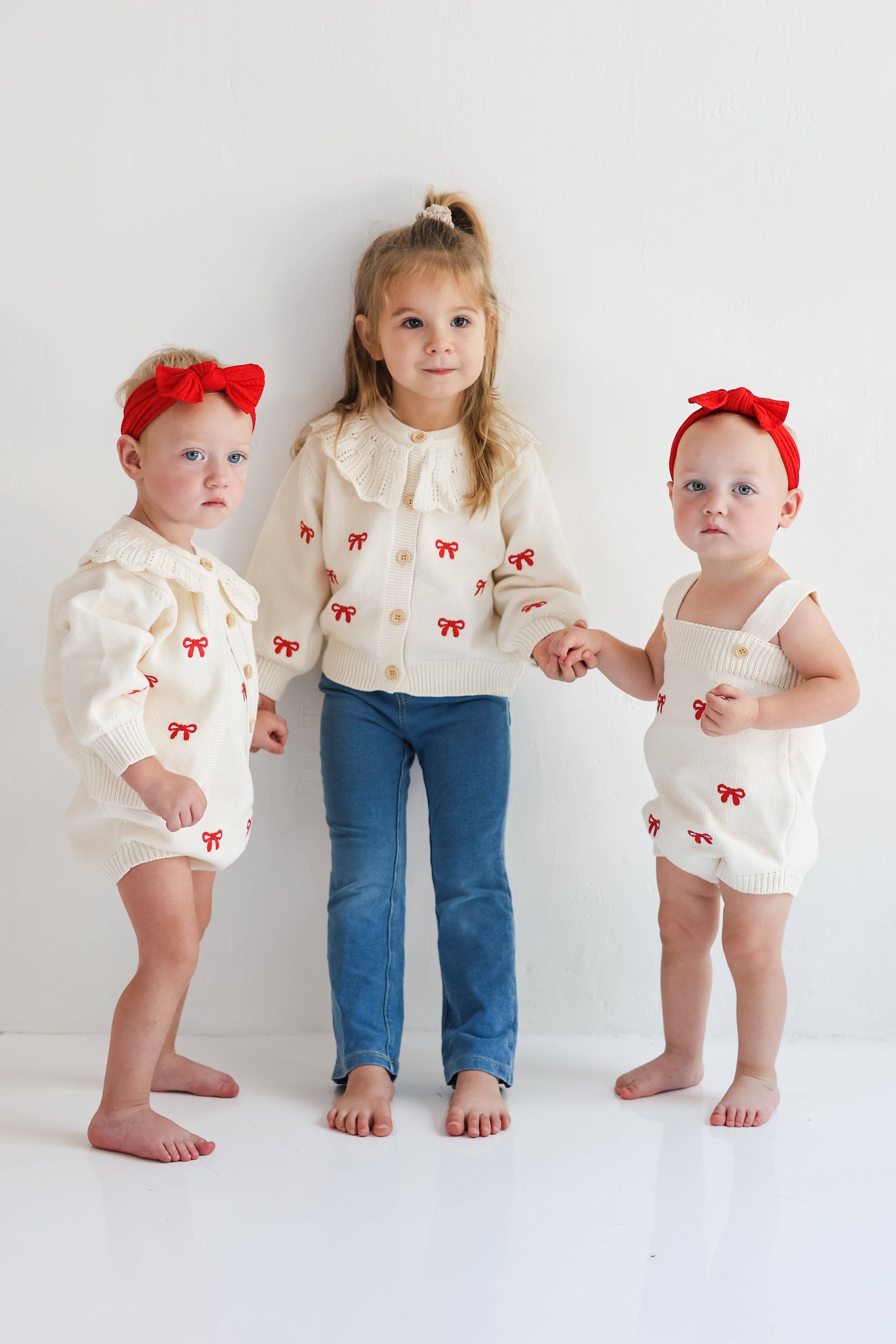 Celebrate Your Tribe - Wholesale Cardigan - Baby - Red Bow Cardigan7