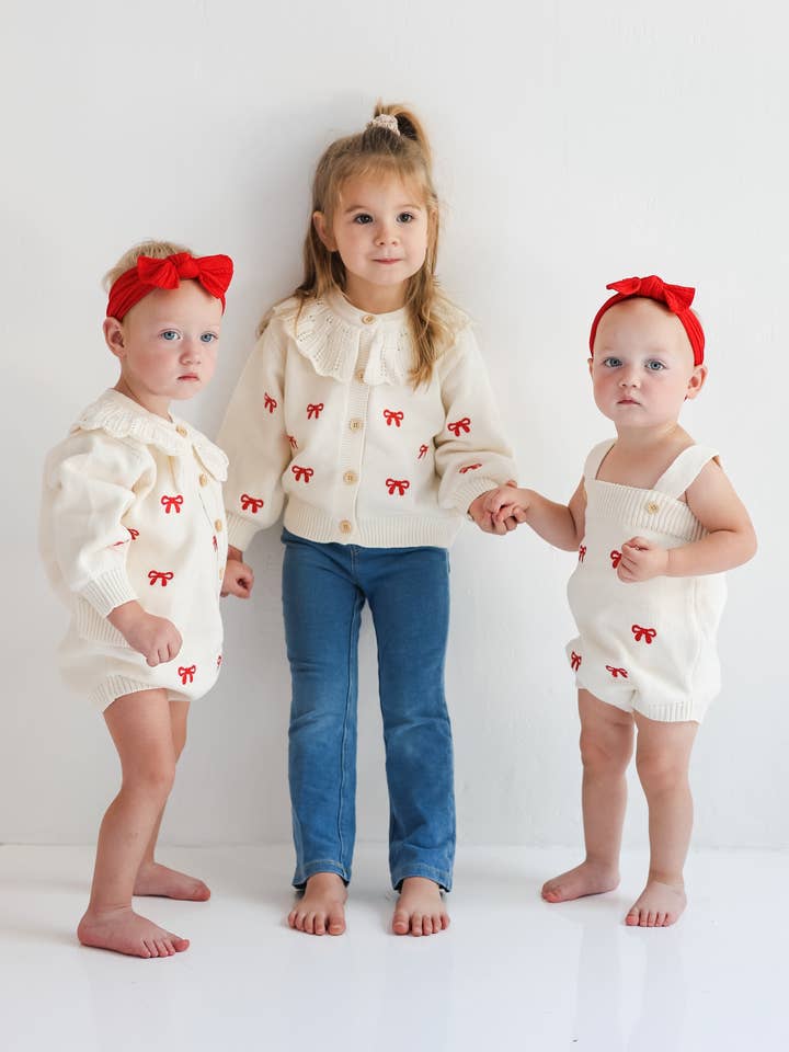 Celebrate Your Tribe - Wholesale Cardigan - Baby - Red Bow Cardigan7