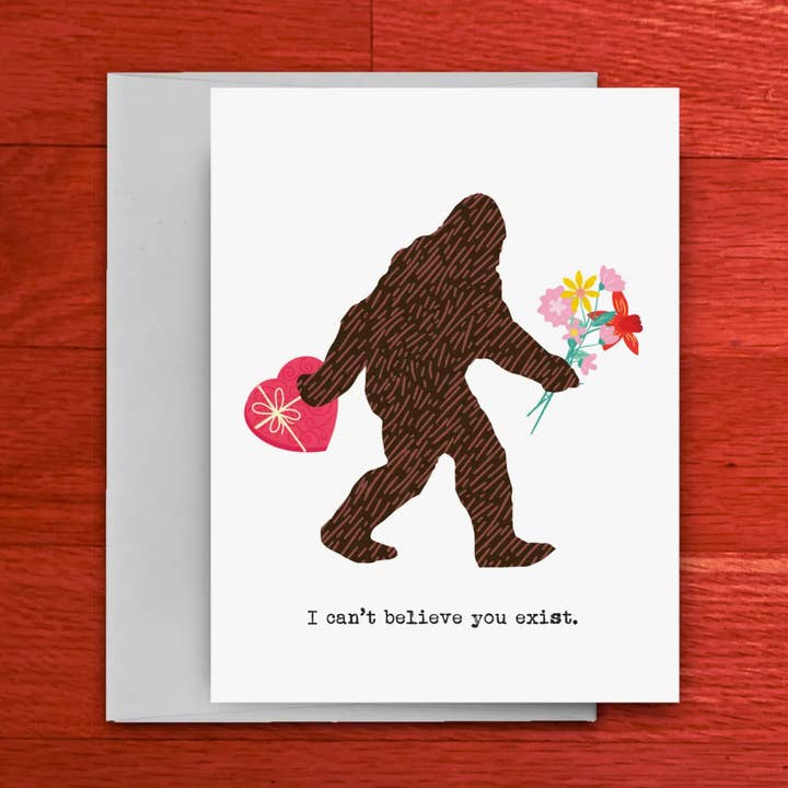 Big Foot Valentines Card for wholesale by tiny