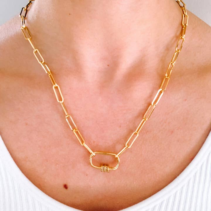 Bling link necklace for wholesale by Anjewelz.co