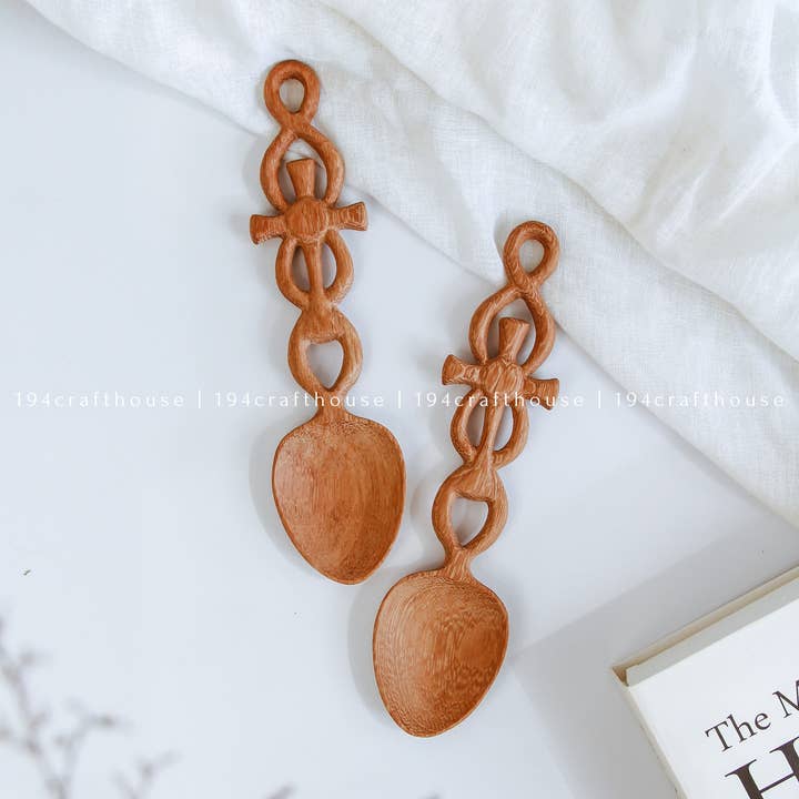 Cross Love Handle Wooden Spoon - Home Decor & Gifts for wholesale by 194 Craft House