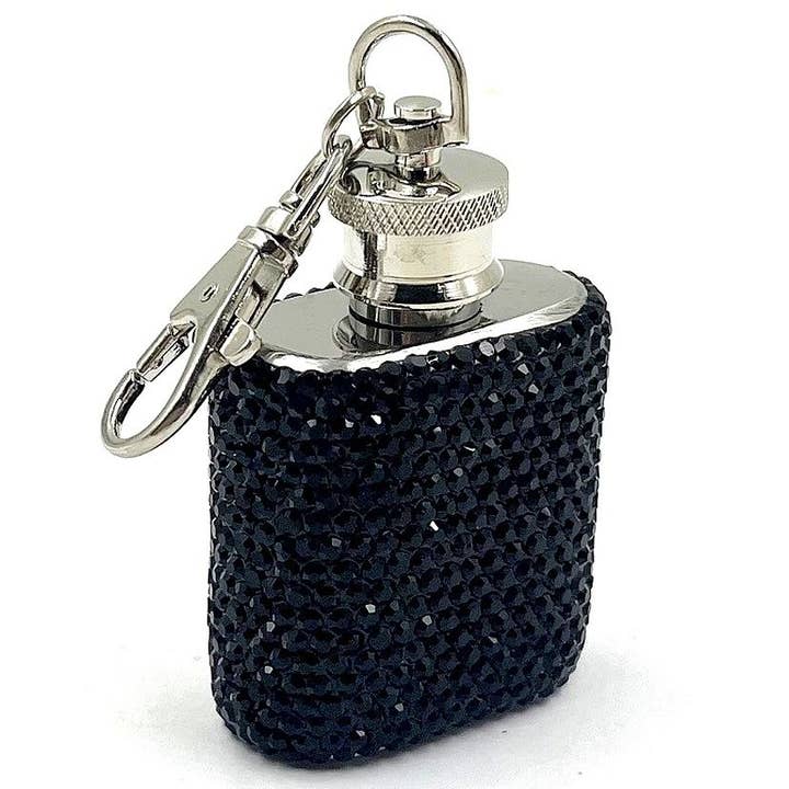 Diacly - Wholesale Flask - 1oz Tiny Bottle Stainless Steel Hip Flask Rhinestone