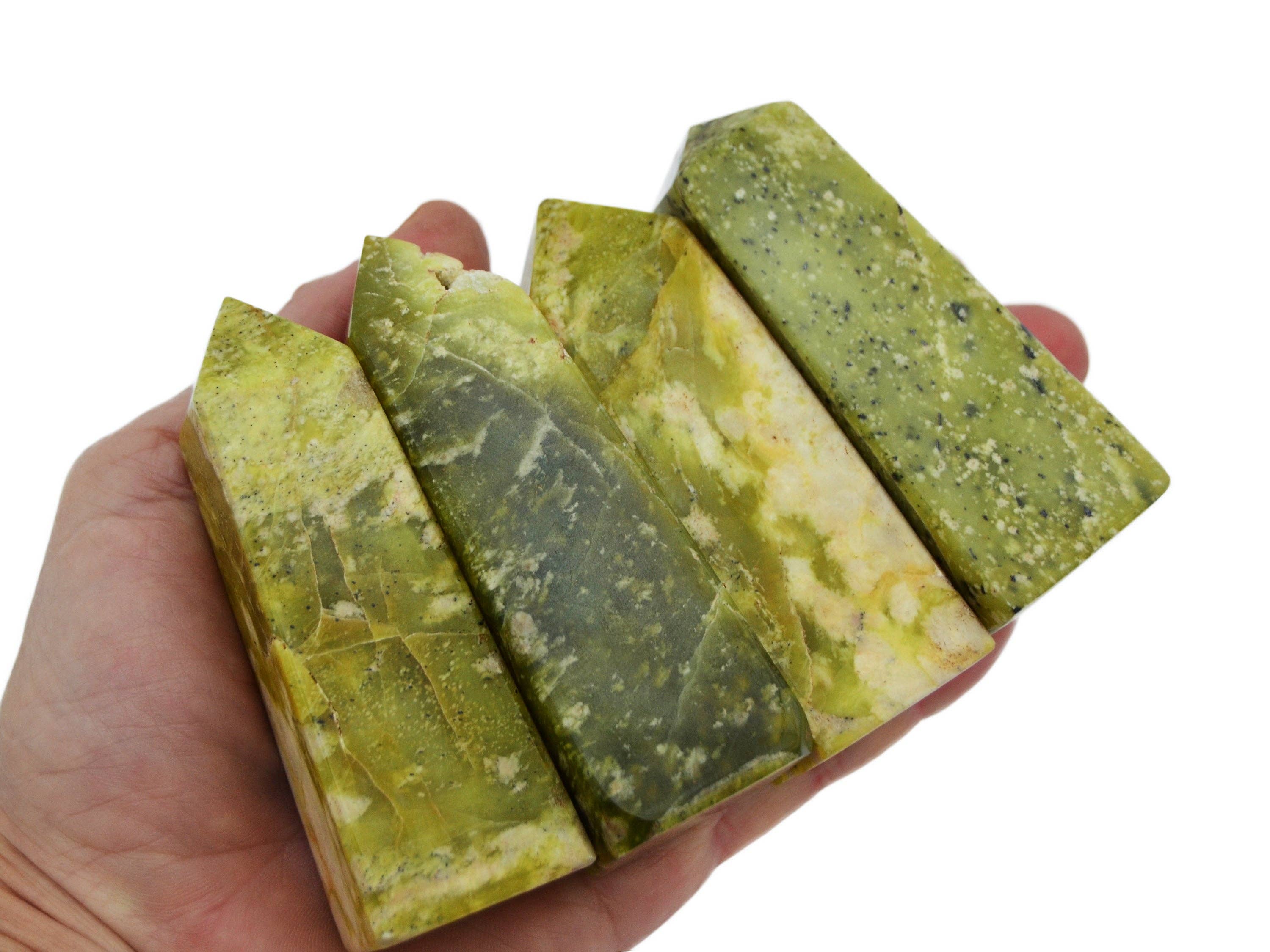 Kaia & Crystals - Wholesale Spiritual Stone/Crystal - Natural Serpentine Crystal Obelisk (100g - 300g)2