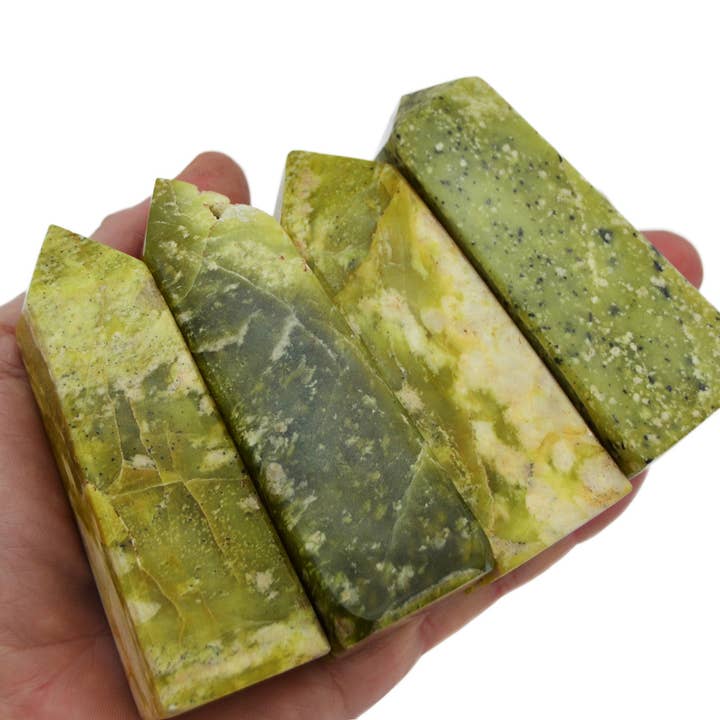 Kaia & Crystals - Wholesale Spiritual stone/crystal - Natural Serpentine Crystal Obelisk (100g - 300g)2