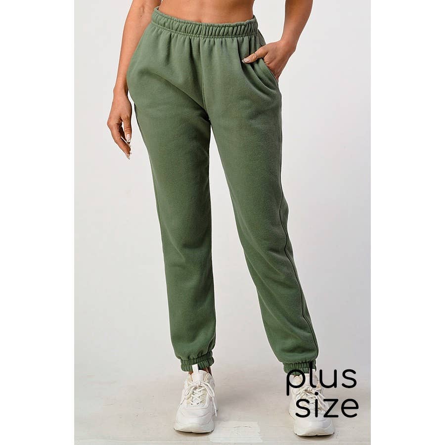 Lime All the Time – wholesale Joggingbyxor - Dam – Mjuk fleece-joggingbyxa i plusstorlek5