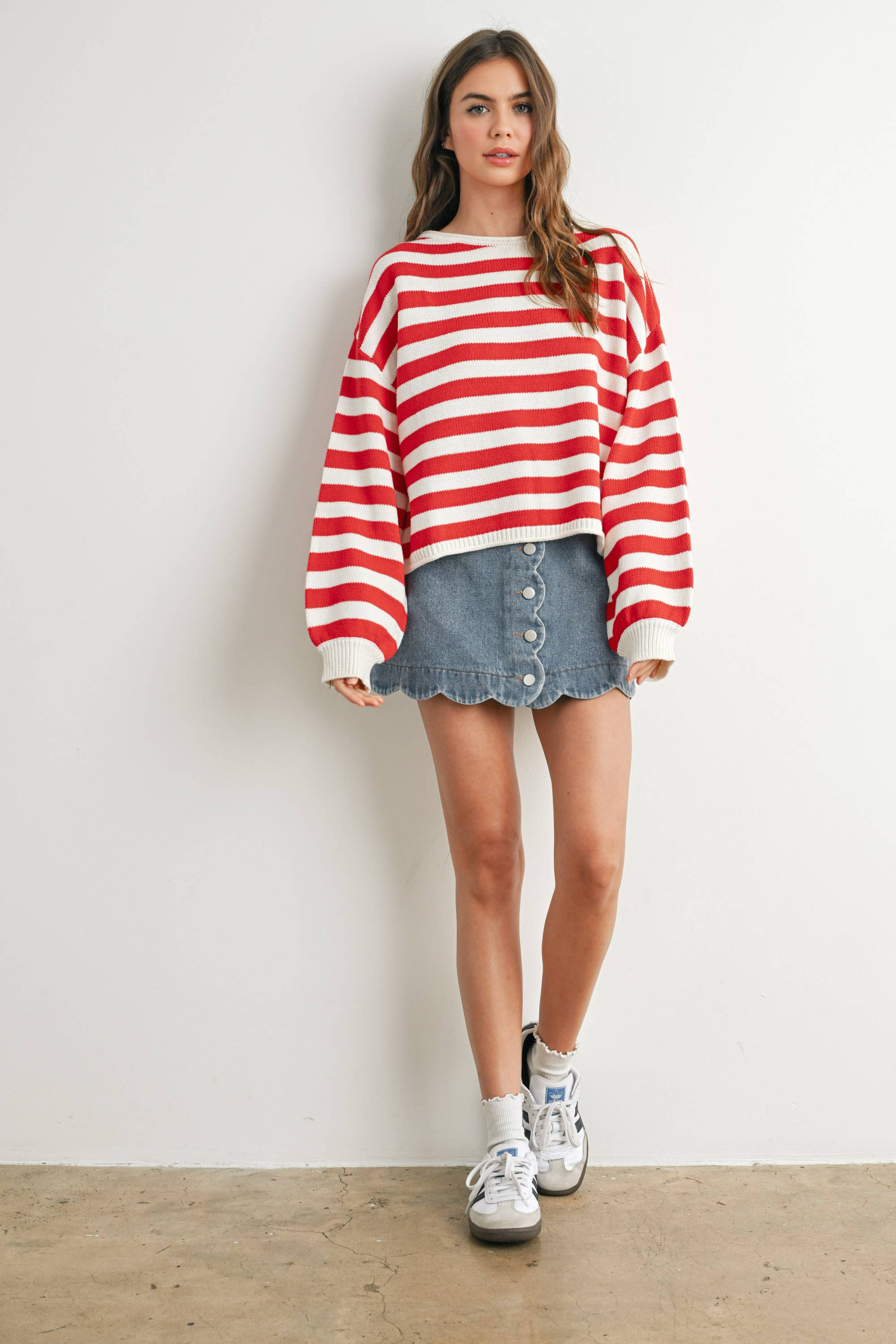 BUTTERMELON - Wholesale Pullover-trui - Dames - Gestreepte trui - BMW764510