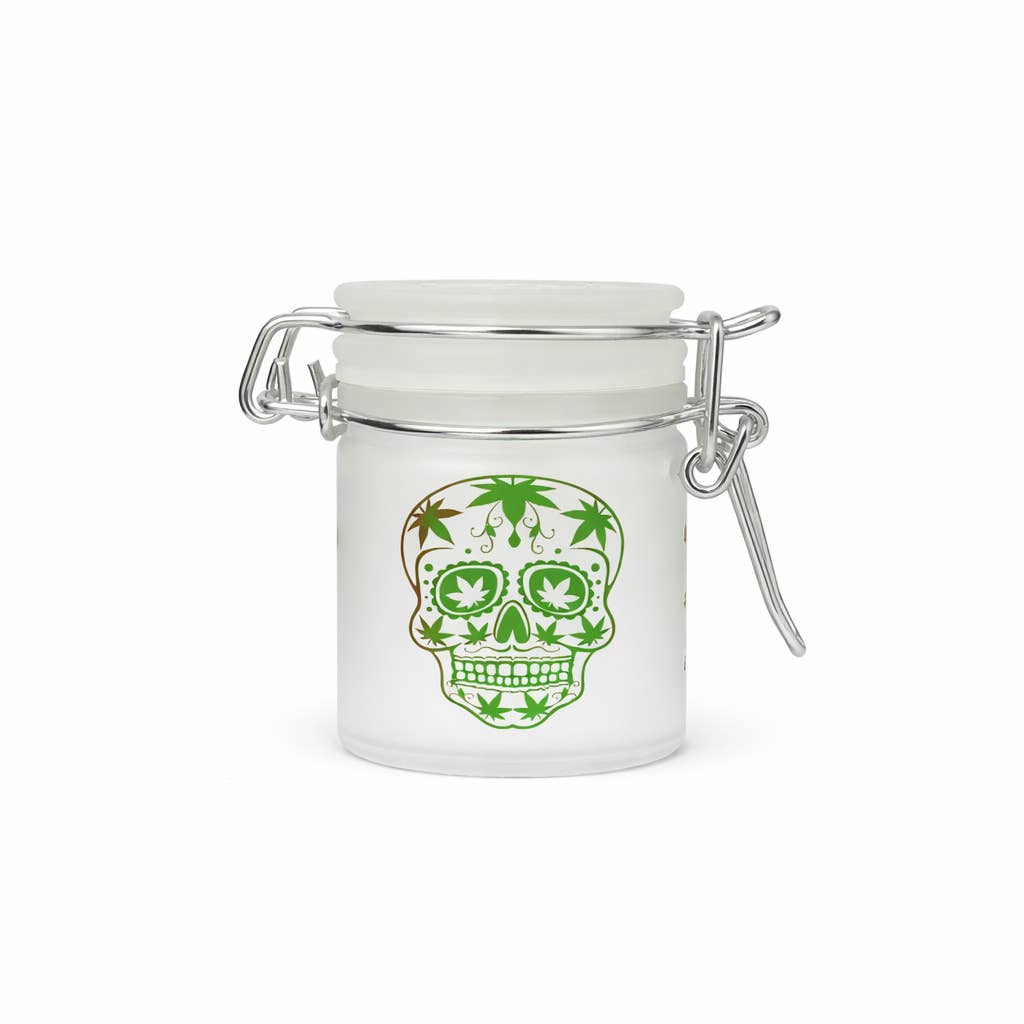 Ted Miller Innovation - Wholesale Jar - Mini Airtight Glass Storage Jar – Sugar Skull Design | 45 ml