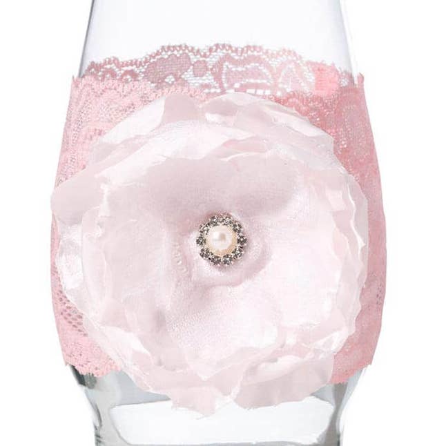 Lillian Rose - Wholesale Wrapping paper roll - 4 Vintage Blush Rhinestone Glass Wraps0
