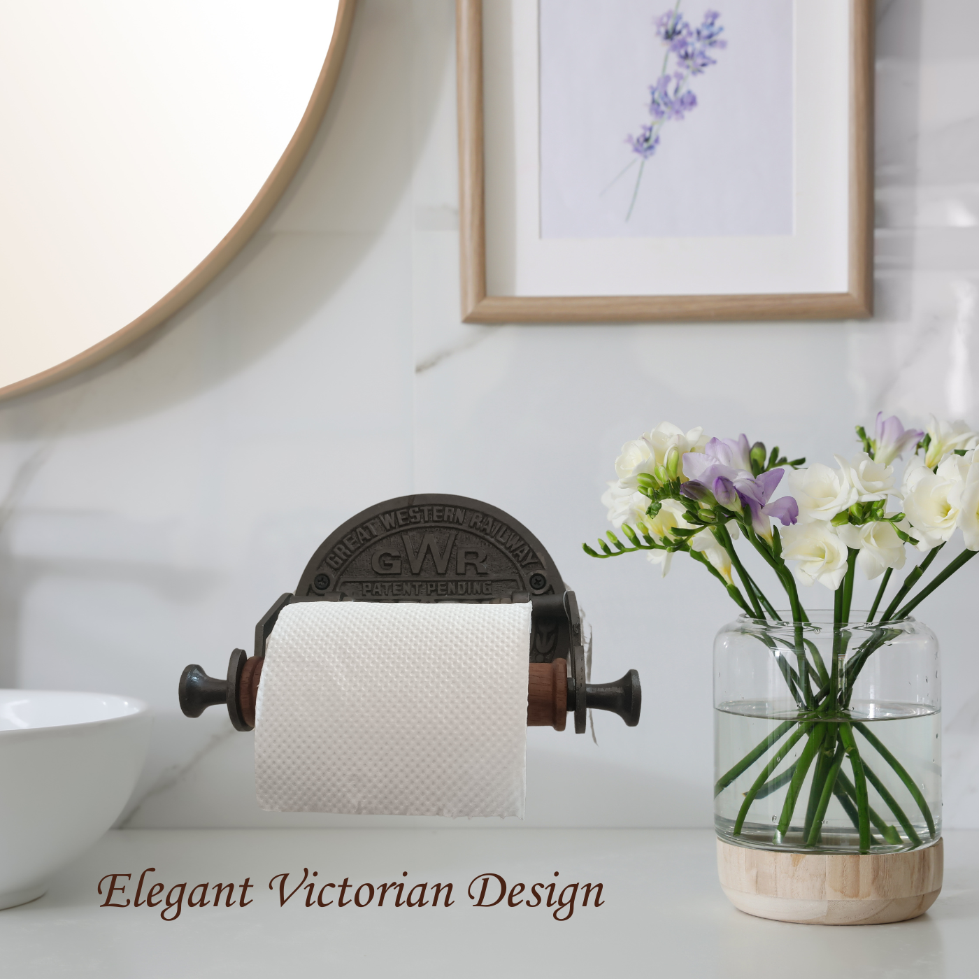 Alza – wholesale Toilet paper holder – GWR Cast Iron Toilet Holder Black Antique  5