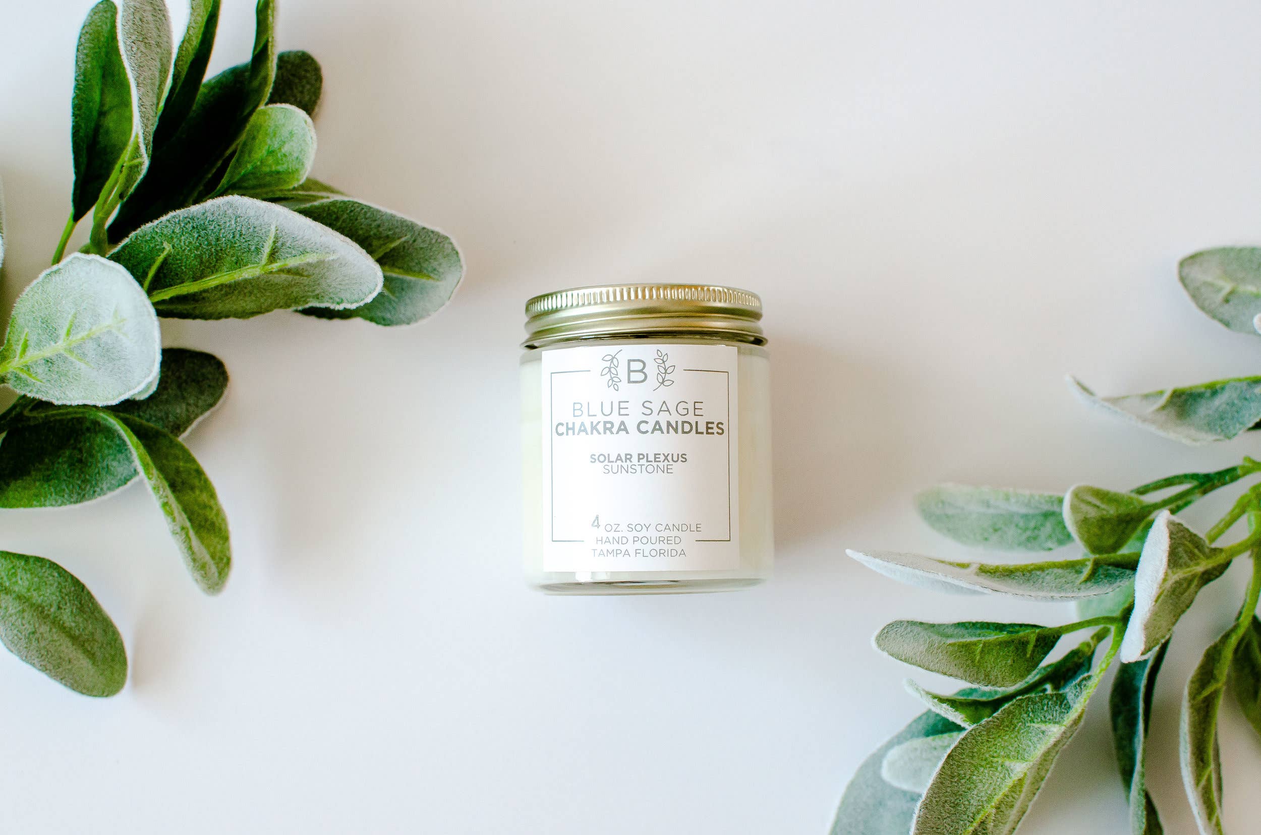 Blue Sage Eco Boutique - Wholesale Jar/Filled Candle - Solar Plexus 3rd Chakra Candle0