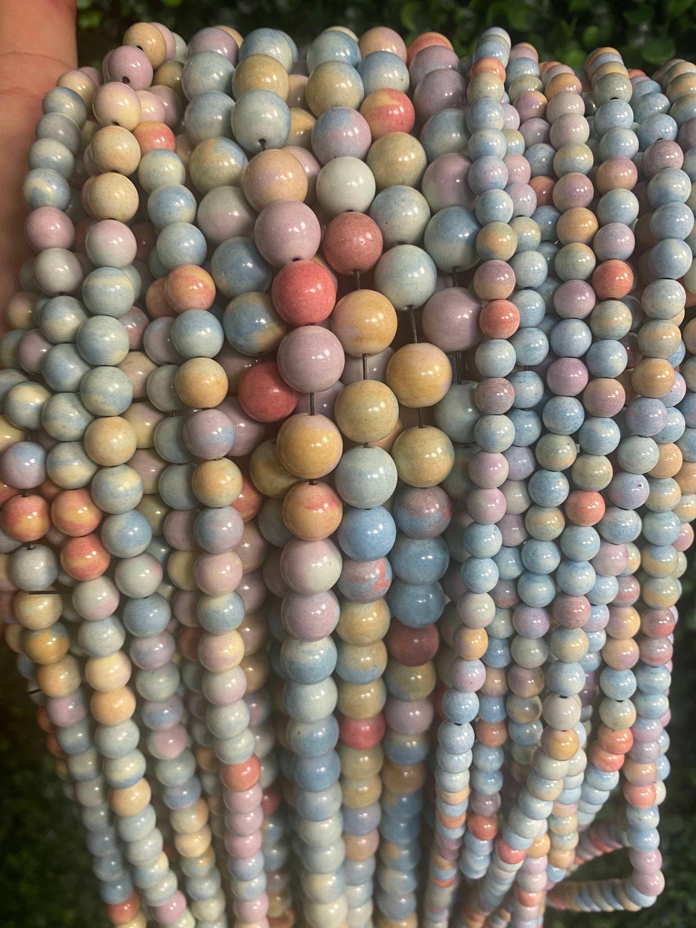 The Bead Bazaar - Wholesale Beads - Pastel Agate Stone Beads, Mystic Birthstone Beads, Genuine G5