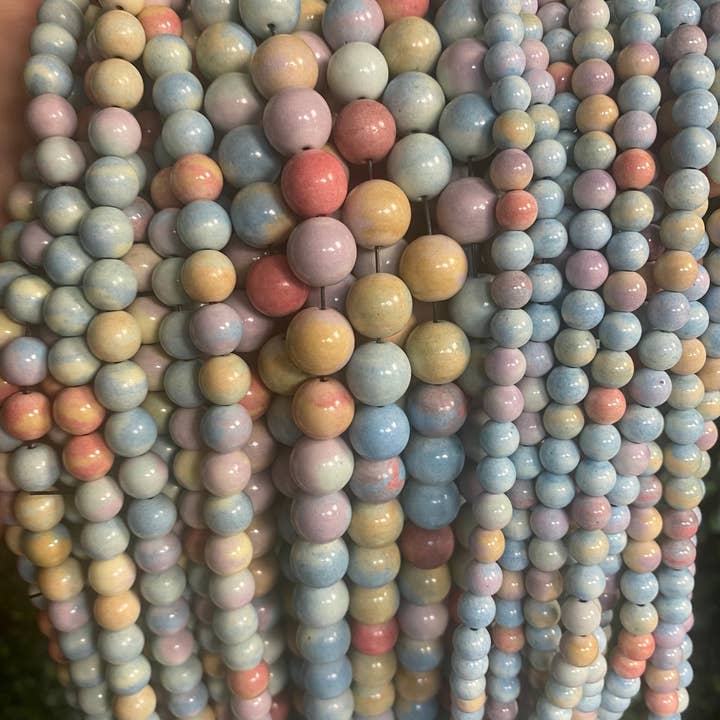 The Bead Bazaar - Wholesale Beads - Pastel Agate Stone Beads, Mystic Birthstone Beads, Genuine G5