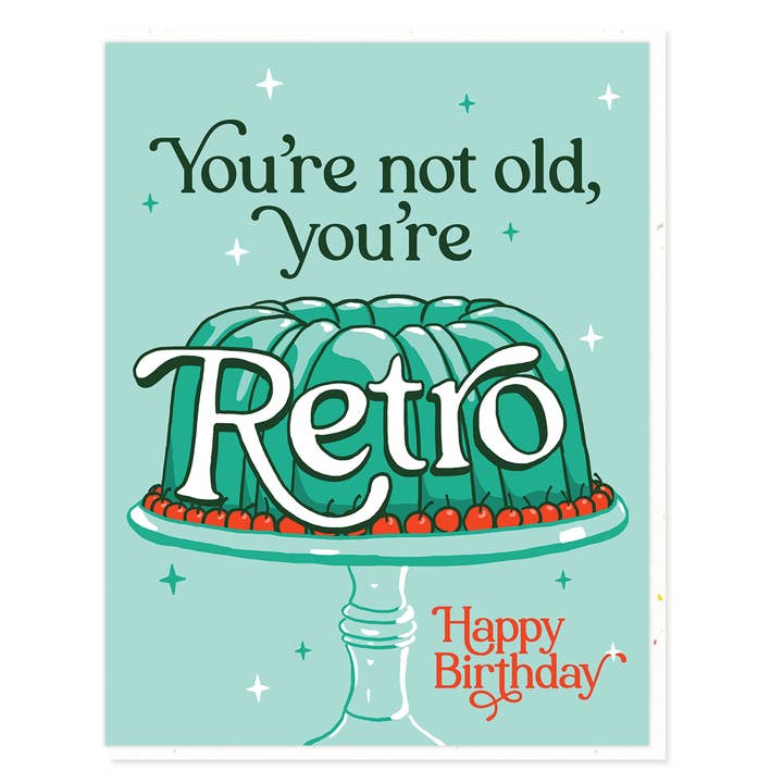 Jello Birthday Card for wholesale by Semi Sweet Press