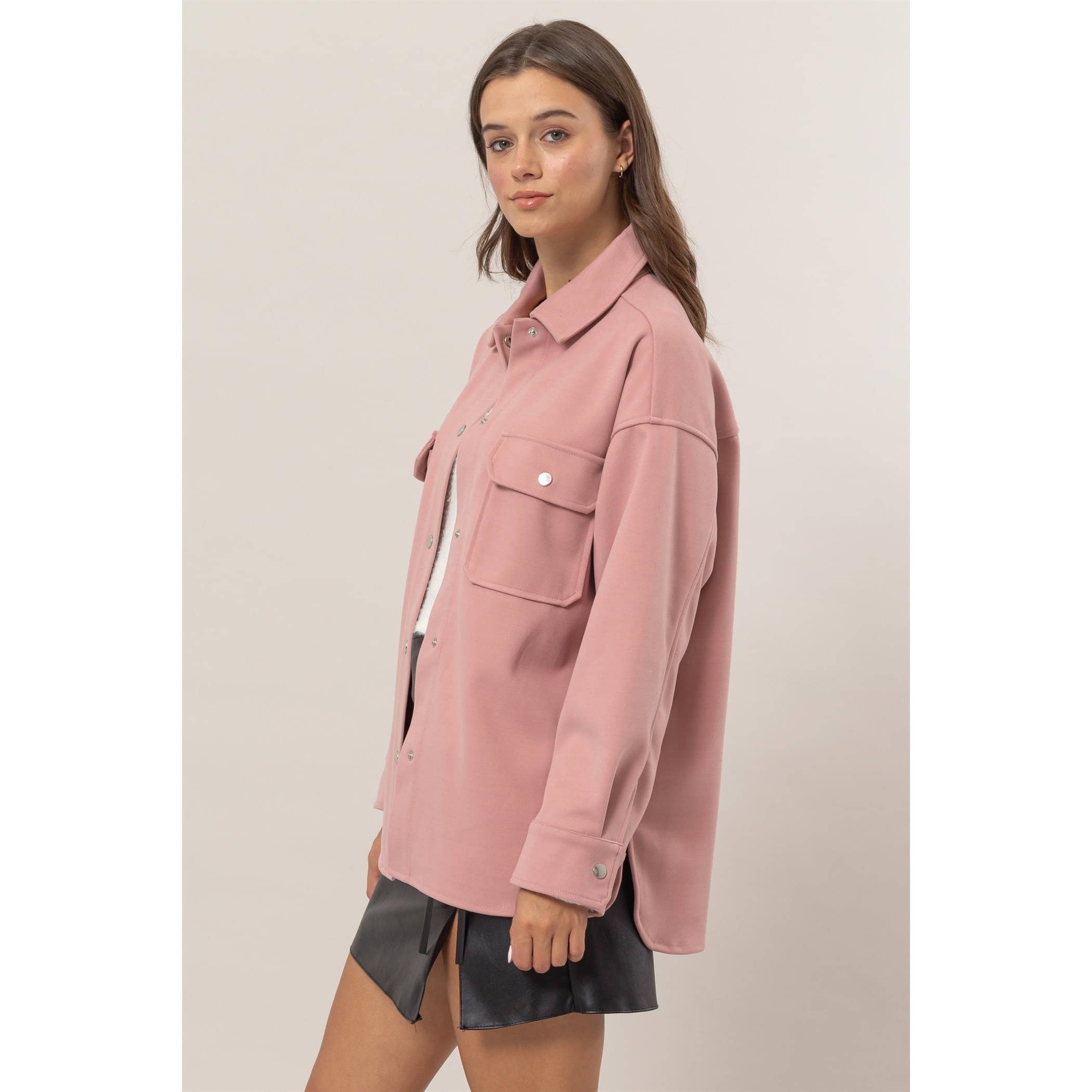 HYFVE - Vente Veste-chemise – femme - Surchemise brossée effet laine13