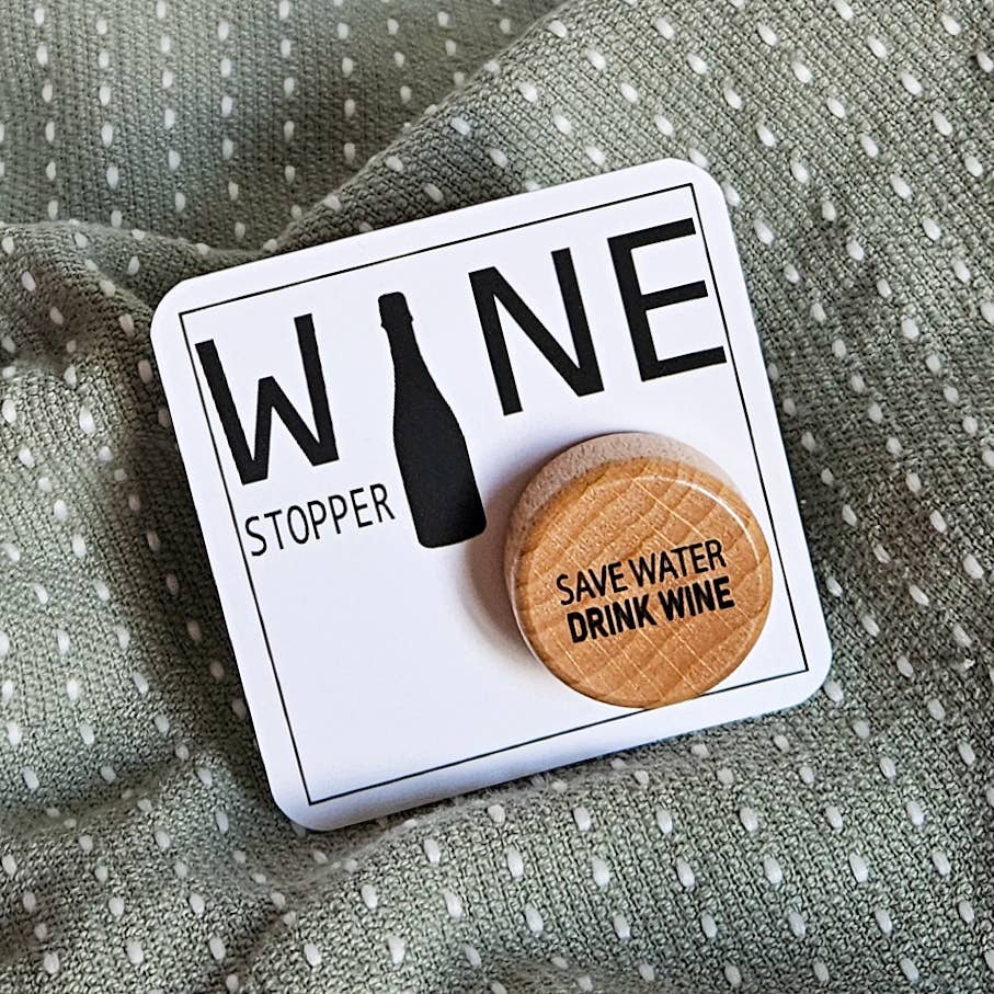 Lou Golden Designs - Wholesale Wine Stopper - Save Water Bottle Stopper