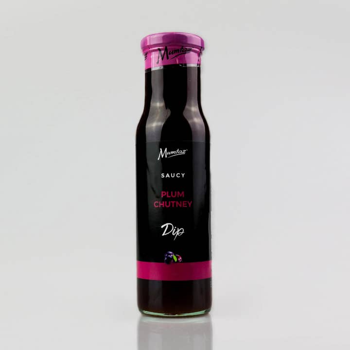 Mumtaz Saucy Plum Chutney Dips Packung, 6 x 295 g für den Großhandel von Mumtaz