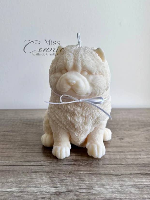 Chow Chow Puppy Dog Candle for wholesale by Miss Connie Candles