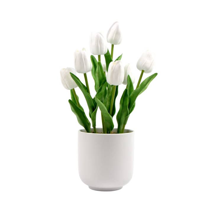 Flowering White Artificial Tulip Plant Arrangement With Ceramic Bowl 35cm and other Purchase Wholesale white tulip bulbs. Free Returns & Net 60 Terms on Faire trending on Faire.