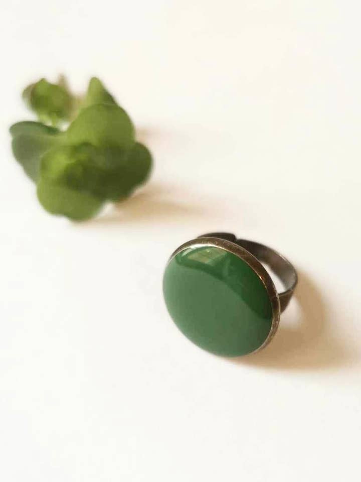 18 mm meadow green ring for wholesale by Lilipoetry