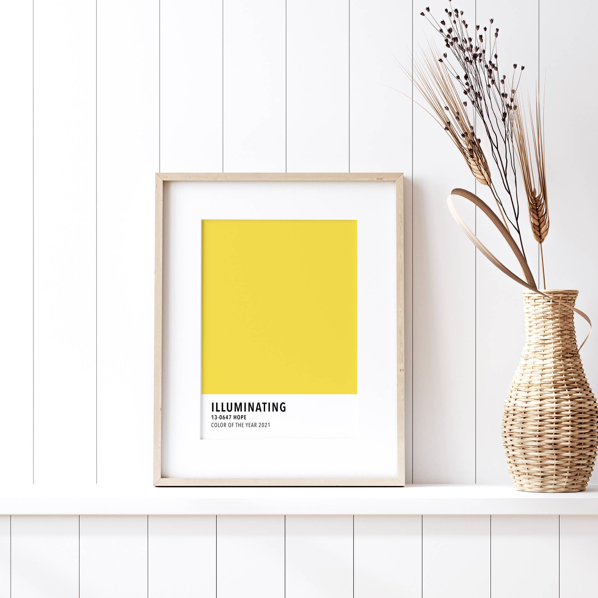 Sugar & Canvas – wholesale Art print – Illuminating Yellow Color Card Art Print CC153