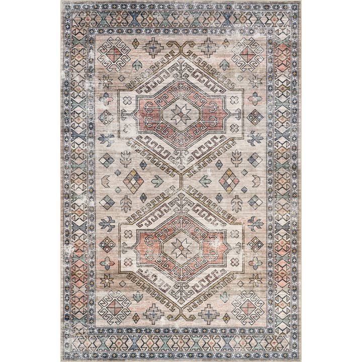 Benoite Splashguard Medallion Machine Washable Area Rug for wholesale by nuLOOM