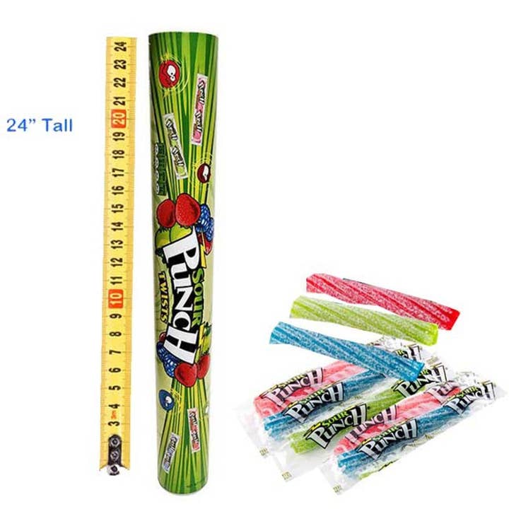 Sour Punch Mega Tube Bank 2 Feet Tall - 3ct for wholesale by I Got Your Candy
