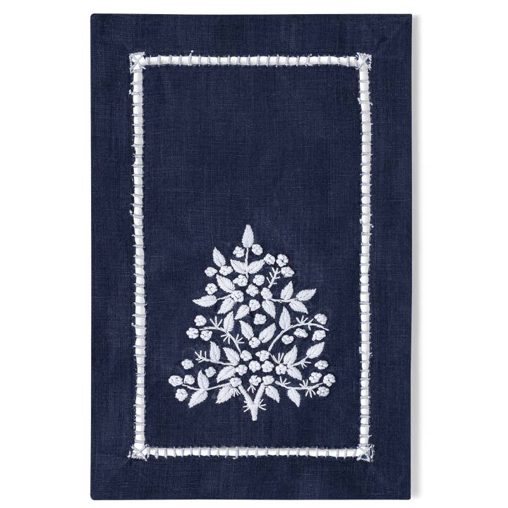 Henry Handwork – wholesale Middags- och tygservett – Jardin linne avlång cocktail servett5