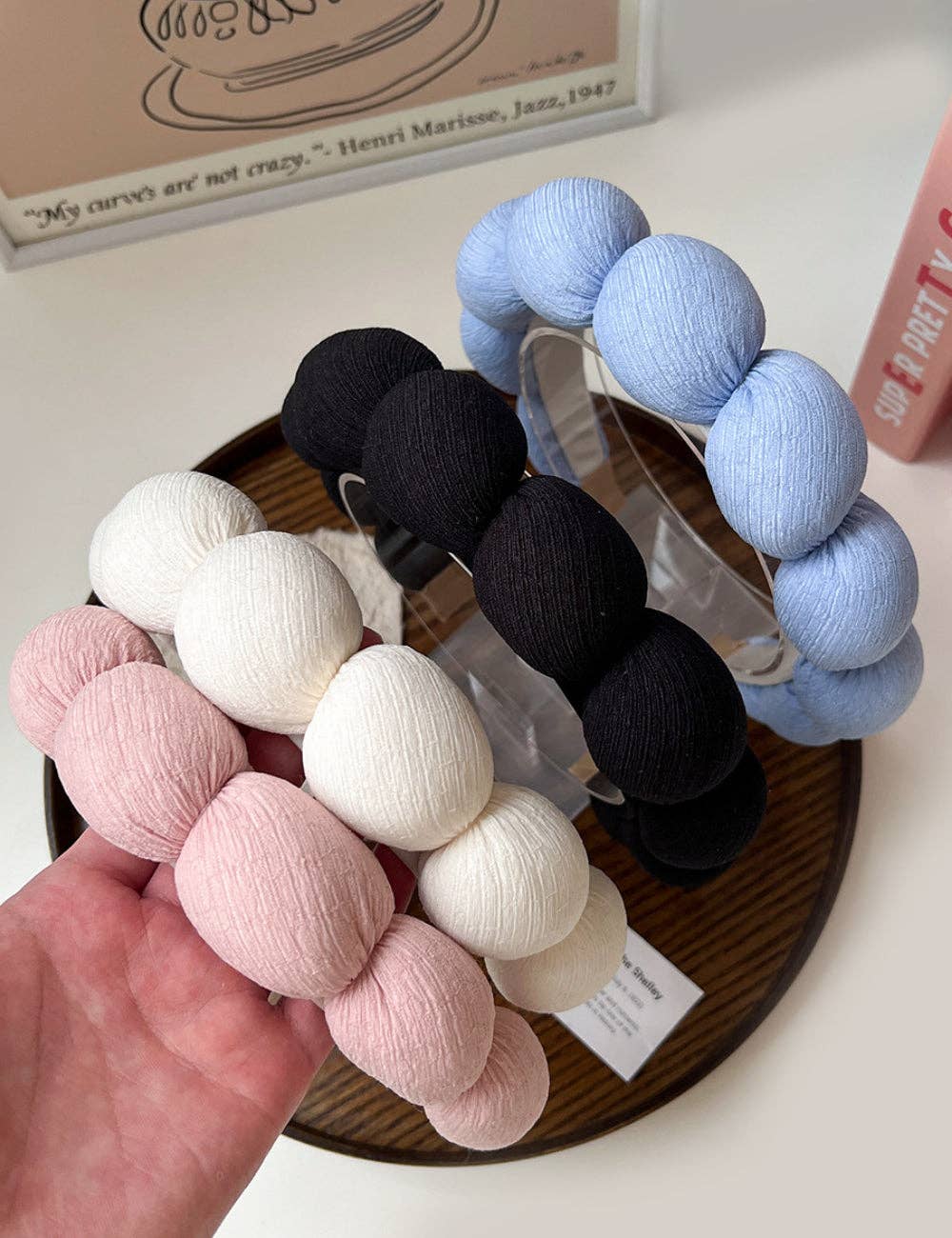 Dipped Shop – wholesale Spa-pannband – Sponge Twist Clouds Hårband DPJH81