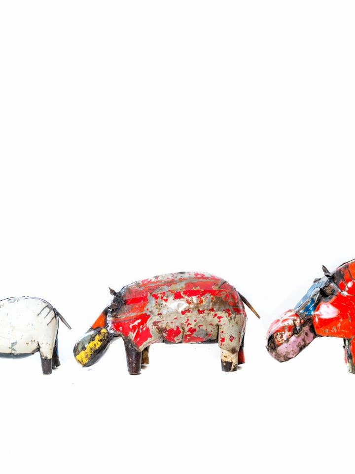 Zimba-Arts METAAL MIDDENGEKLEURD NIJLPAARD voor wholesale door Zimba-Arts