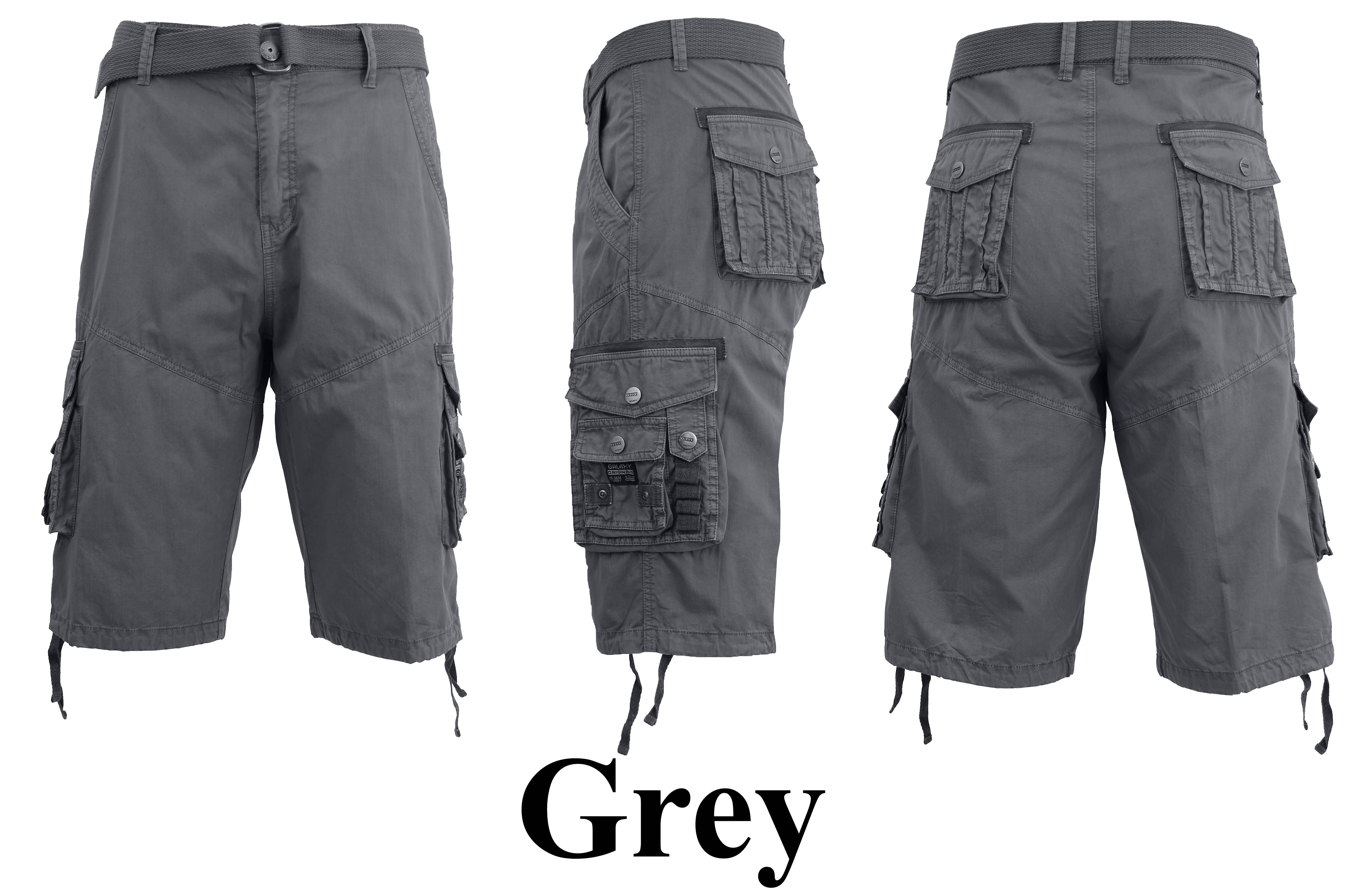 Galaxy By Harvic – wholesale Shorts – Men's – Men's Classic-Fit Distressed Belted Cargo Shorts16