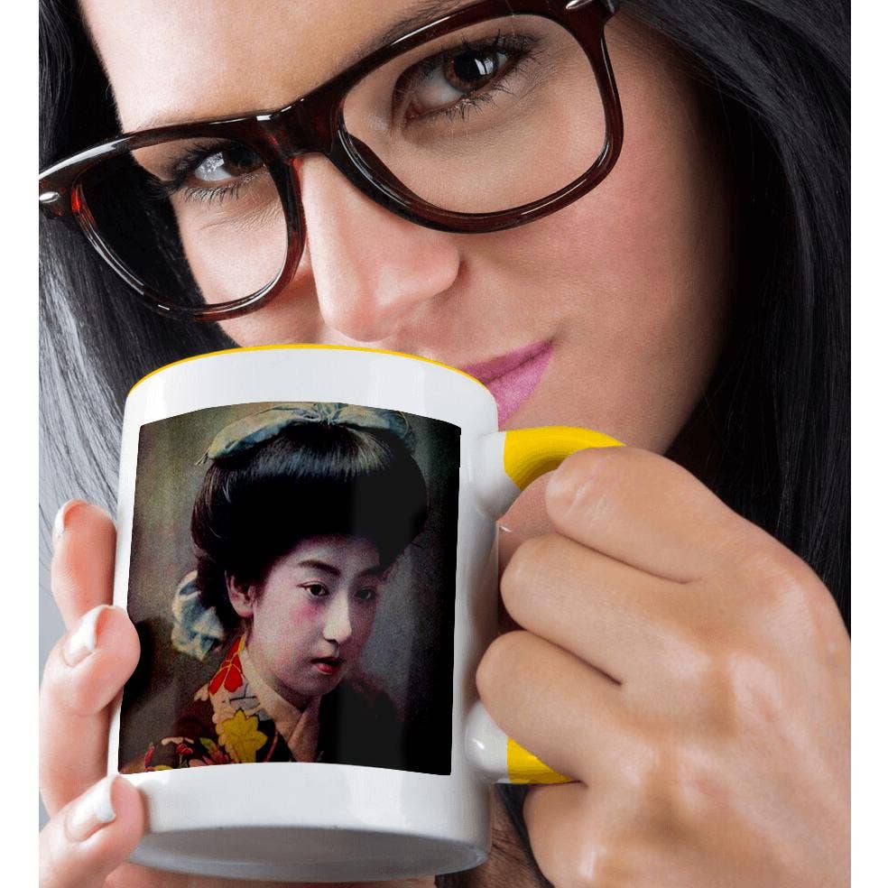 3dRose - Wholesale Coffee Mug - 3dRose, Vintage Hand Colored Magic Lantern Slide Beautiful Geisha Japan, Mug1