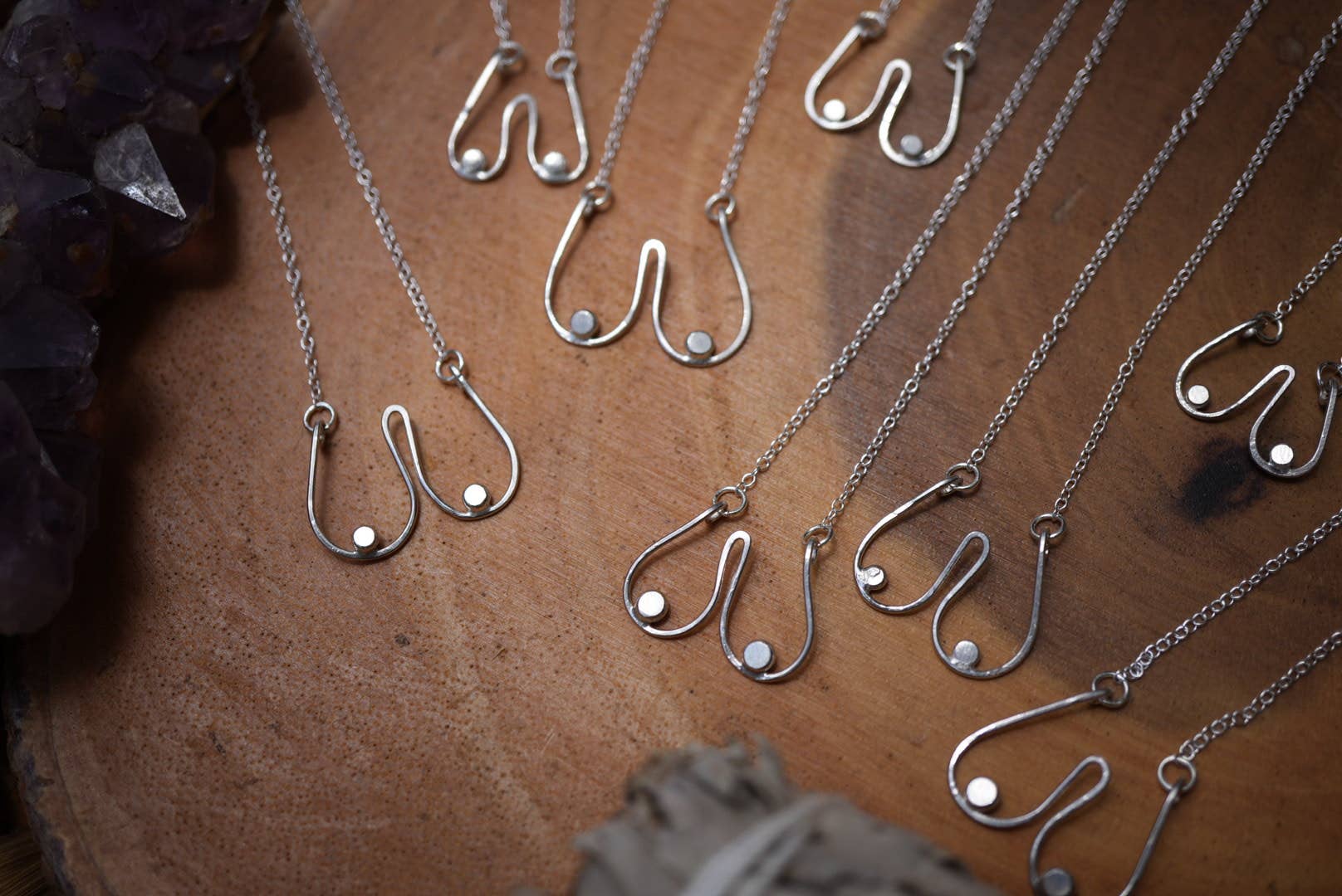 Daddy Daughter Jewelry - Vendita all'ingrosso Collana con ciondolo/pendaglio - Collana Boobie in argento sterling || Collana a forma di seno || Gioiello femminista3